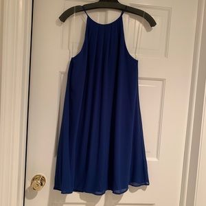 Lush Blue Cobalt Halter Top Dress